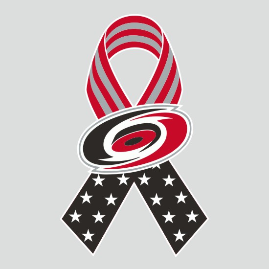 Carolina Hurricanes Ribbon American Flag logo iron on paper